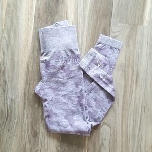 Gymshark Camo Seamless Leggings Lavender Grey Small